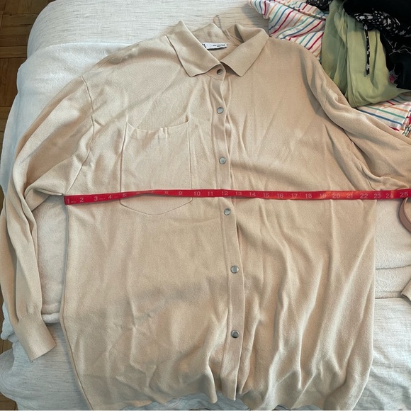 Zara Tan Knit Shacket - Picture 2 of 9